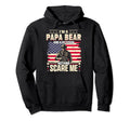 Veteran Papa Bear Dad Usa Flag 4Th July Hoodie - Graphic Print Unisex - T-Shirt, Sweatshirt, Hoodie
