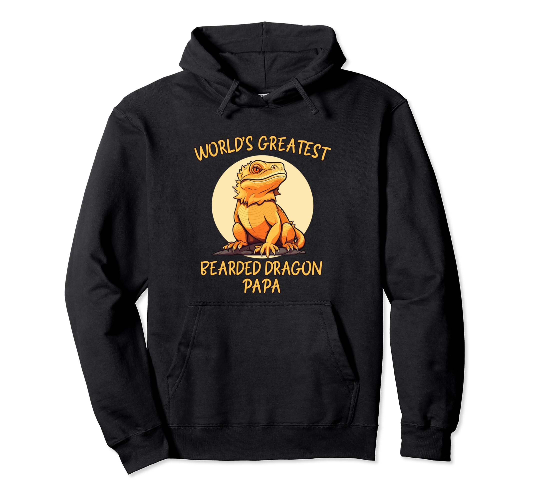 Worlds Greatest Bearded Dragon Papa Hoodie - Custom Art Print Men Women - T-Shirt, Sweatshirt, Hoodie