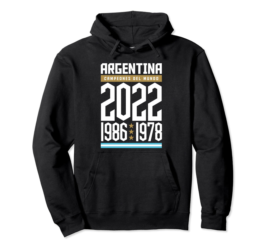 Argentina World Champion 2022 Soccer Hoodie - Streetwear Style for Adults - T-Shirt, Sweatshirt, Hoodie