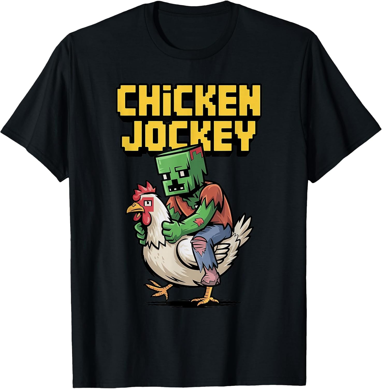 Jock Chicken Baby Zombie Pixel Art Gamer Boys Kids - Adult & Kids T-Shirts, Sweatshirts & Hoodies apparel design preview 1