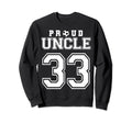 Number 33 Custom Proud Soccer Futbol Sweatshirt - Graphic Print Men Women - T-Shirt, Sweatshirt, Hoodie