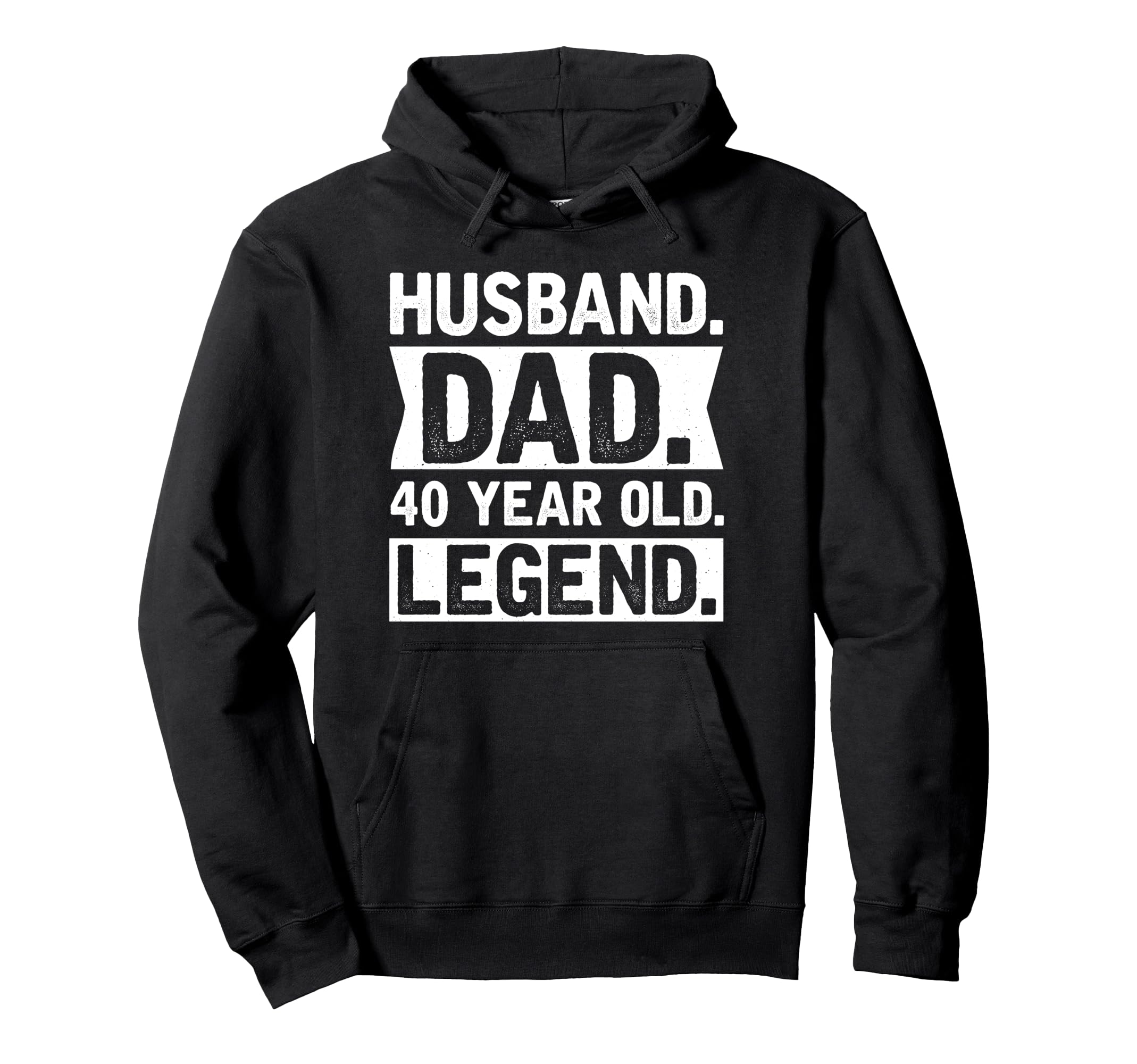 Husband Dad 40 Year Old Legend Hoodie - Custom Art Print for Adults - T-Shirt, Sweatshirt, Hoodie