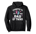 Promoted To Dad Est 2026 Twins Gender Hoodie - Trendy Graphic for Adults - T-Shirt, Sweatshirt, Hoodie