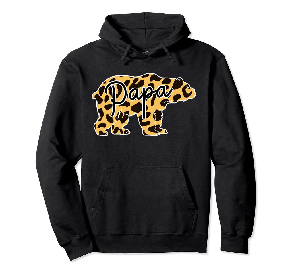 Papa Bear Cheetah Leopard Gift Hoodie - Fun Novelty Design for Adults - T-Shirt, Sweatshirt, Hoodie