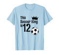 12 Year Old Soccer Birthday Party 12Th T-Shirt - Novelty Apparel Unisex - T-Shirt, Sweatshirt, Hoodie