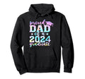 Proud Dad Class 2024 Graduate Senior Hoodie - Novelty Apparel for Adults - T-Shirt, Sweatshirt, Hoodie