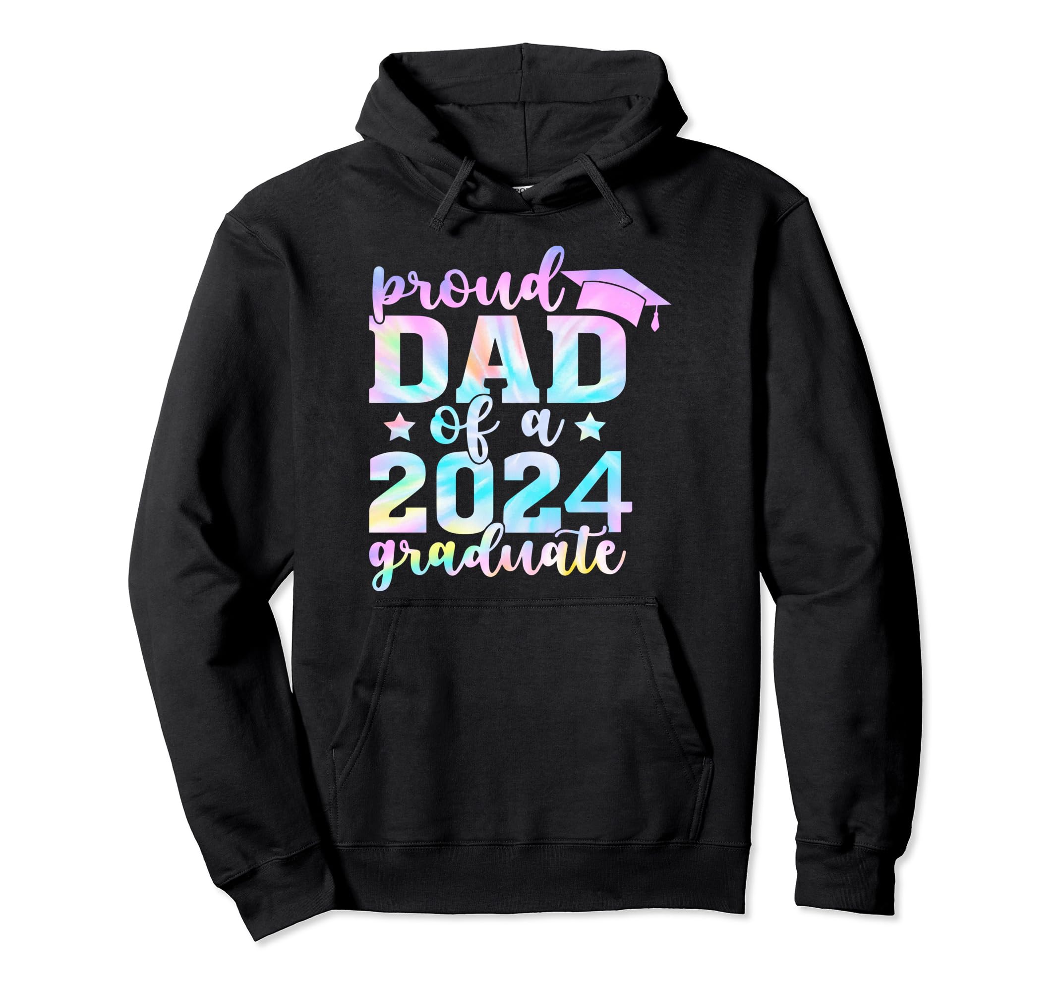 Proud Dad Class 2024 Graduate Senior Hoodie - Novelty Apparel for Adults - T-Shirt, Sweatshirt, Hoodie
