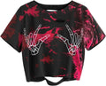 Women Skull Finger Graphic Distressed Ripped Short - Adult & Kids T-Shirts, Sweatshirts & Hoodies apparel design preview 1
