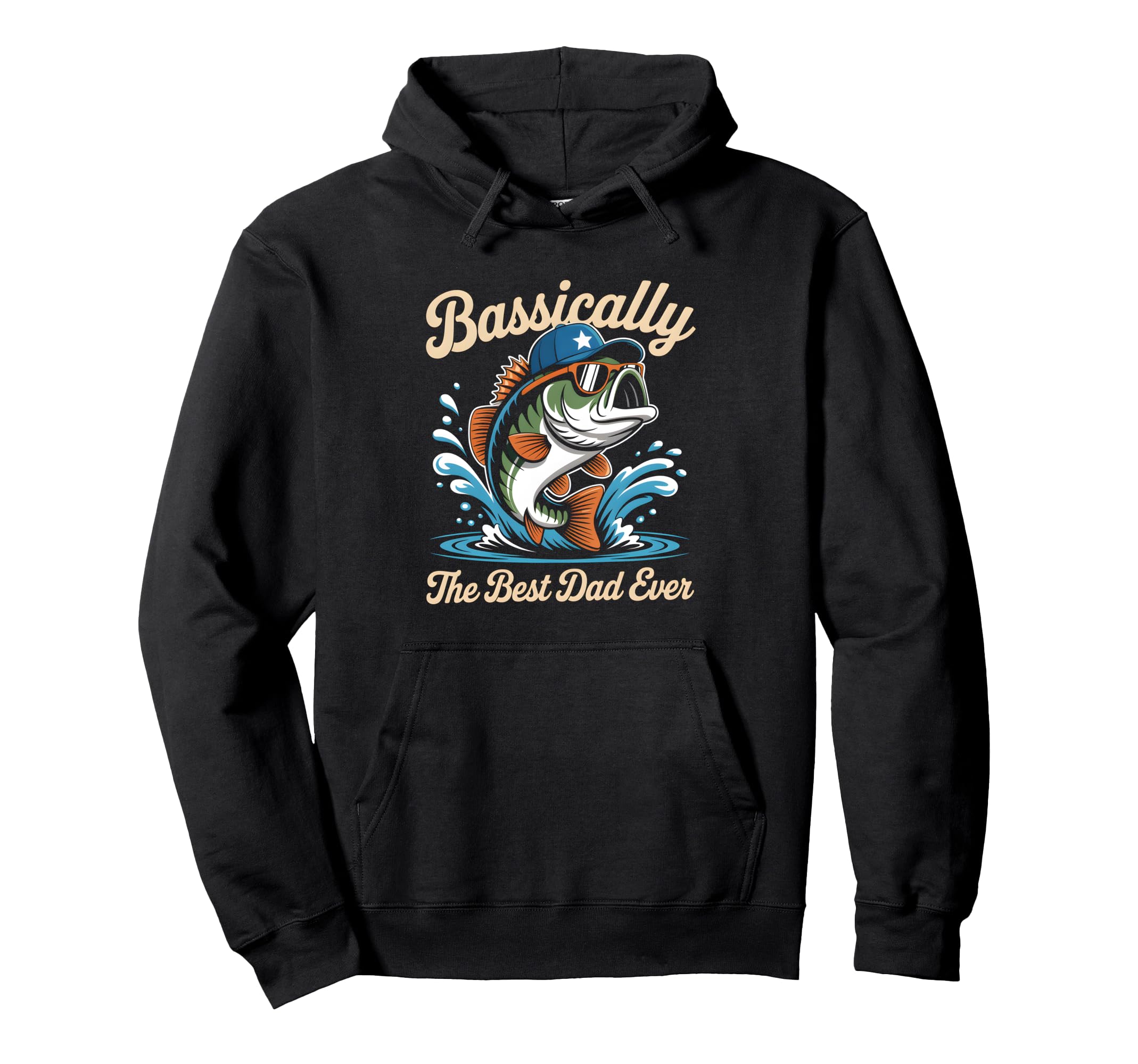 Best Dad Bass Fishing Fathers Day Angler Hoodie - Custom Art Print Unisex - T-Shirt, Sweatshirt, Hoodie