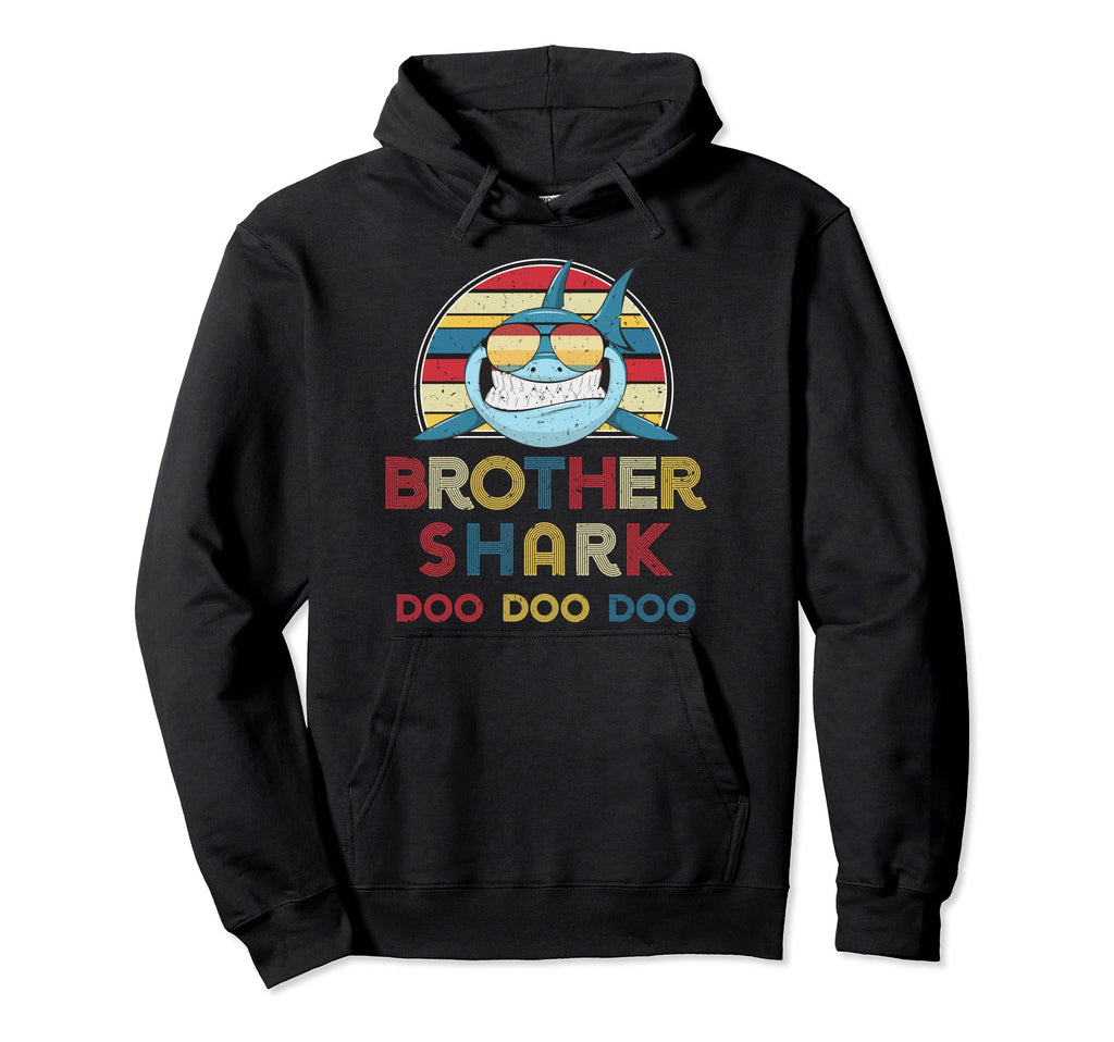 Brother Shark Gift Father Dad Hoodie - Fun Novelty Design Men Women - T-Shirt, Sweatshirt, Hoodie