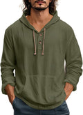 Hooded Henley for Men Vintage Retro 3 Button Light - Adult & Kids T-Shirts, Sweatshirts & Hoodies apparel design preview 1