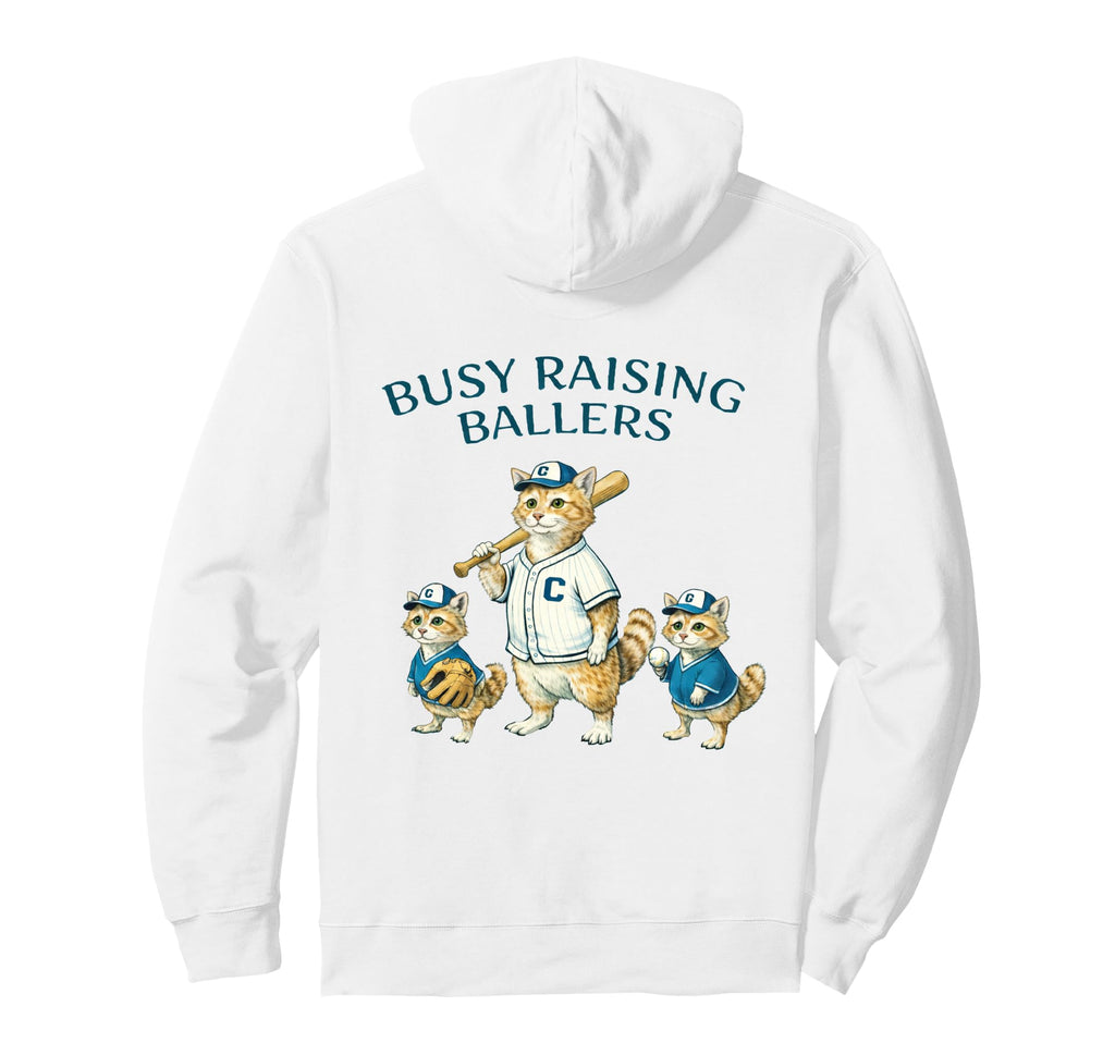 Busy Raising Baller Baseball Softball Mom Hoodie - Custom Art Print Unisex - T-Shirt, Sweatshirt, Hoodie