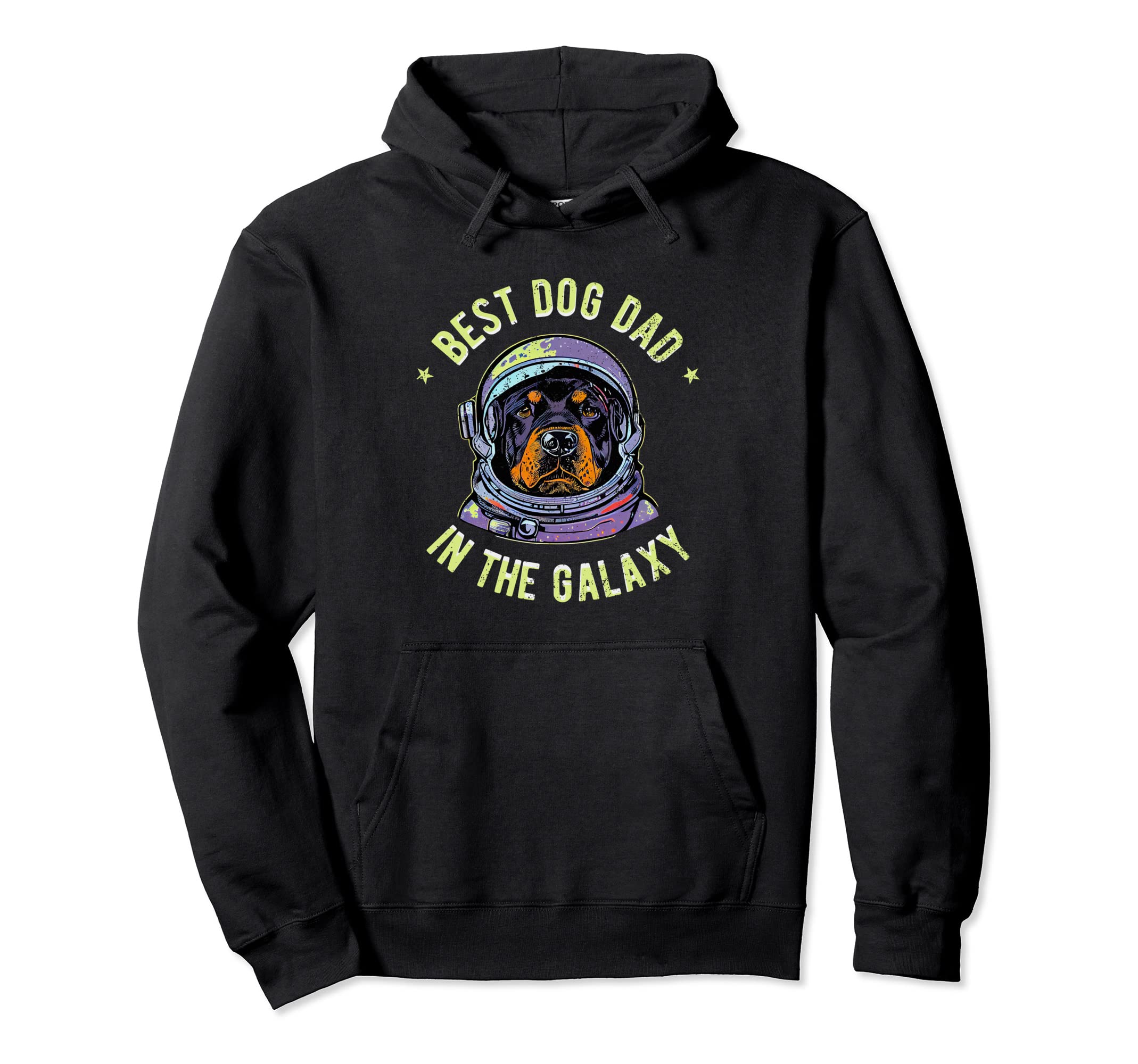 Best Rottweiler Dog Dad Galaxy Hoodie - Casual Everyday Wear Men Women - T-Shirt, Sweatshirt, Hoodie