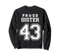 Number 43 Custom Proud Soccer Sweatshirt - Minimalist Print for Adults - T-Shirt, Sweatshirt, Hoodie