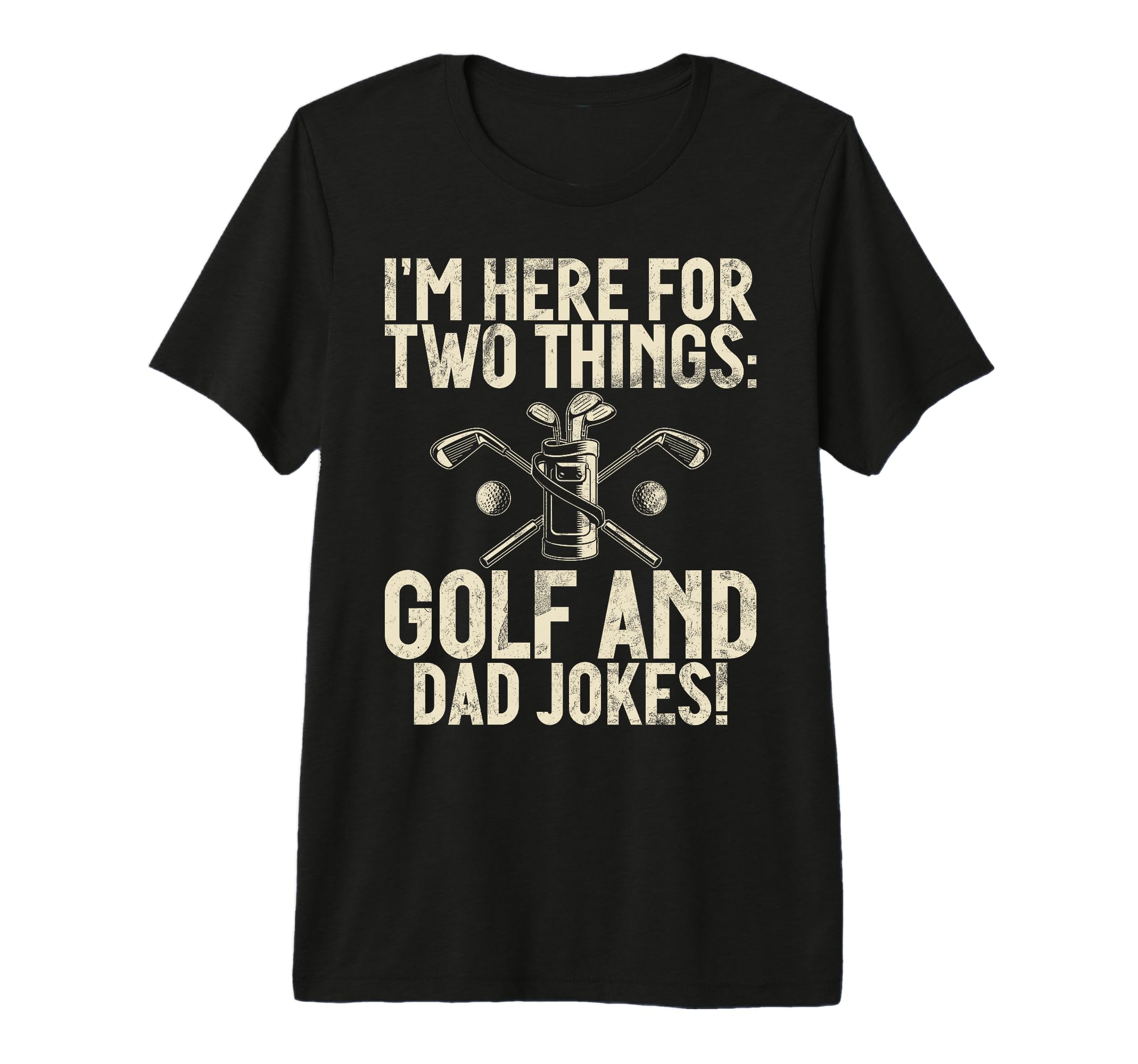 Golf And Dad Jokes Golf Dad Tri Blend T-Shirt - Minimalist Print for Adults - T-Shirt, Sweatshirt, Hoodie