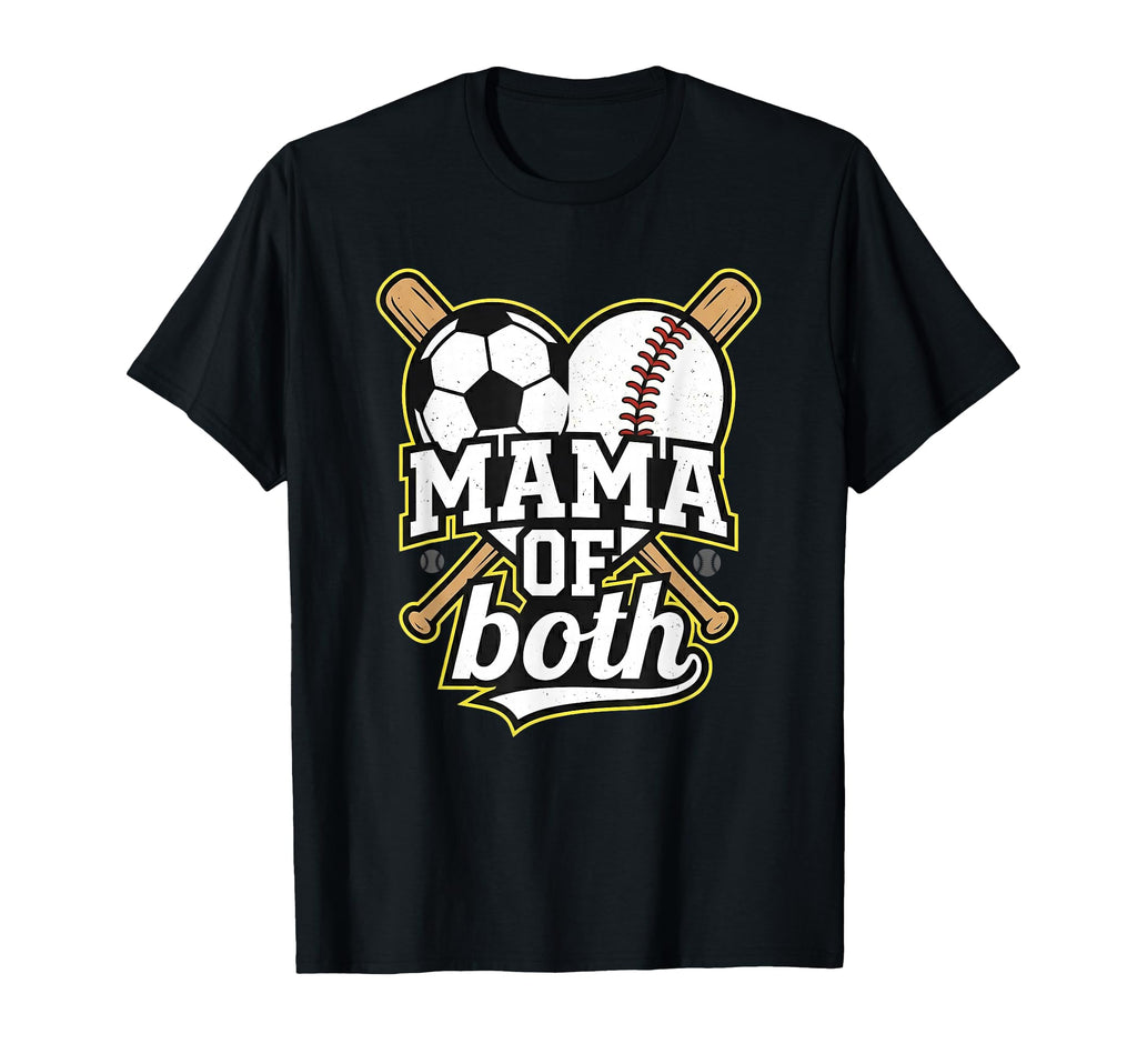 Mama Both Sports Mother Game Day T-Shirt - Graphic Print Unisex - T-Shirt, Sweatshirt, Hoodie