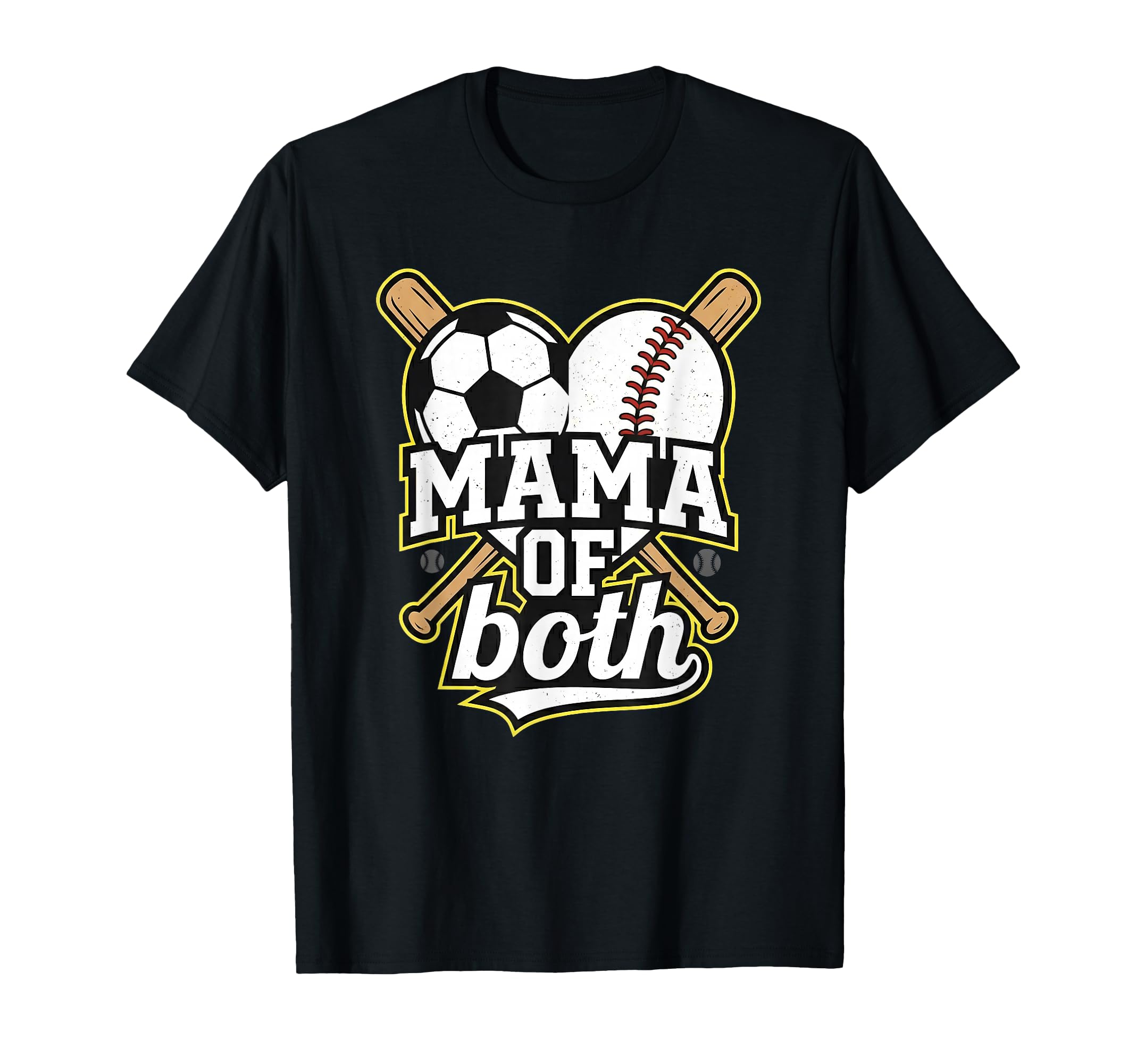 Mama Both Sports Mother Game Day T-Shirt - Graphic Print Unisex - T-Shirt, Sweatshirt, Hoodie