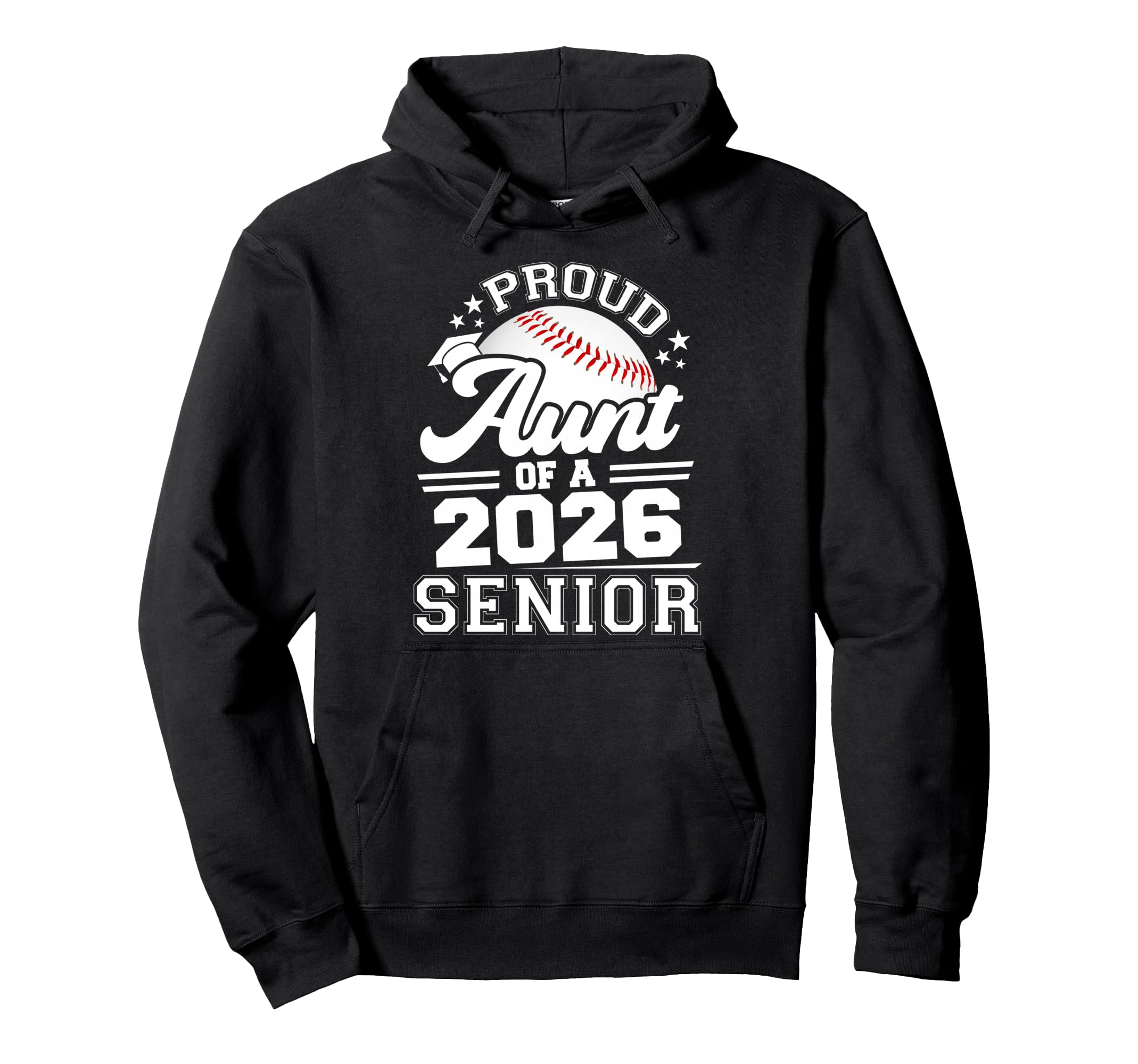 Proud Aunt 2026 Senior Baseball Hoodie - Minimalist Print Men Women - T-Shirt, Sweatshirt, Hoodie