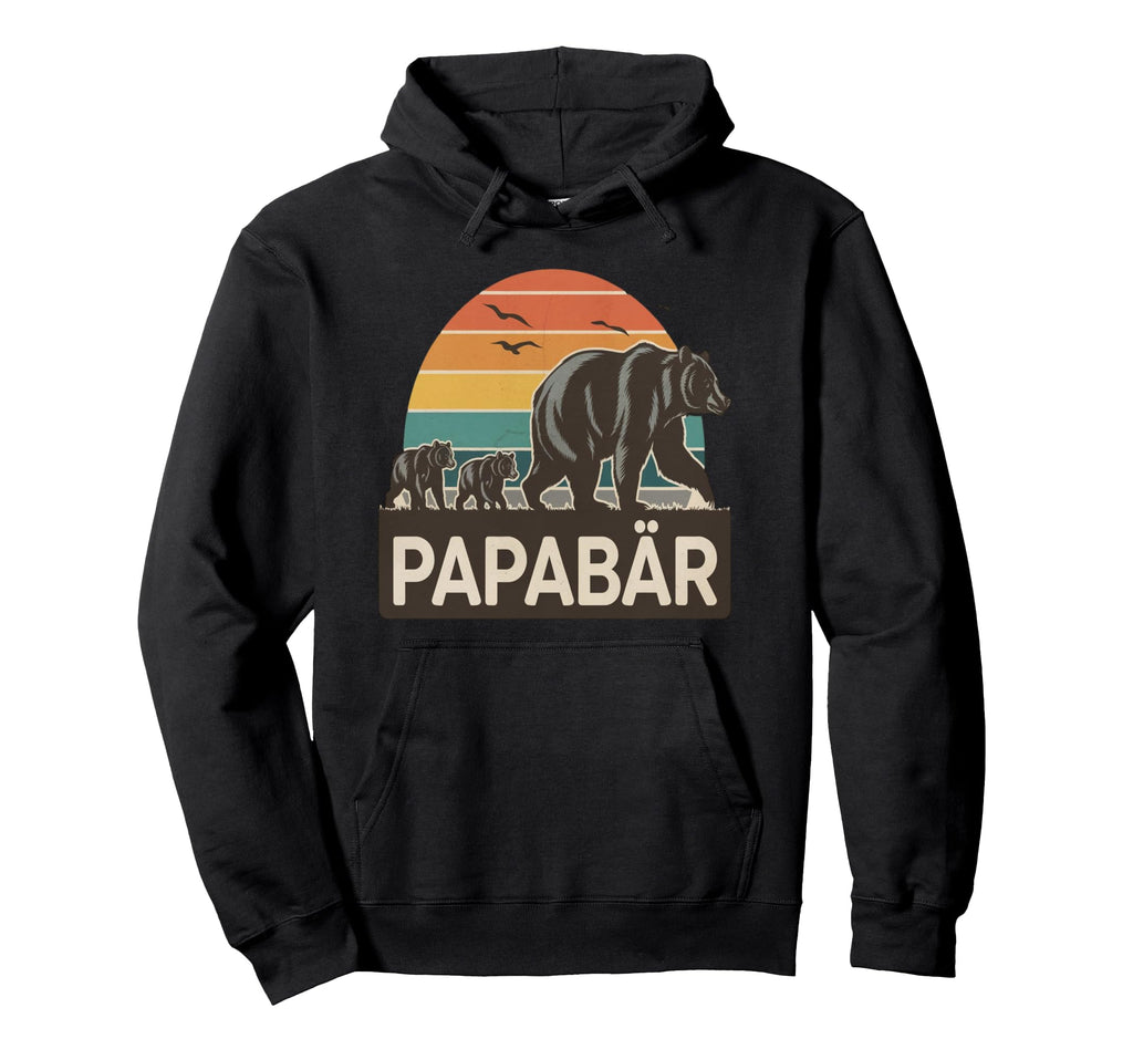Papa Bear Family Sunset Bear Lovers Hoodie - Streetwear Style Unisex - T-Shirt, Sweatshirt, Hoodie