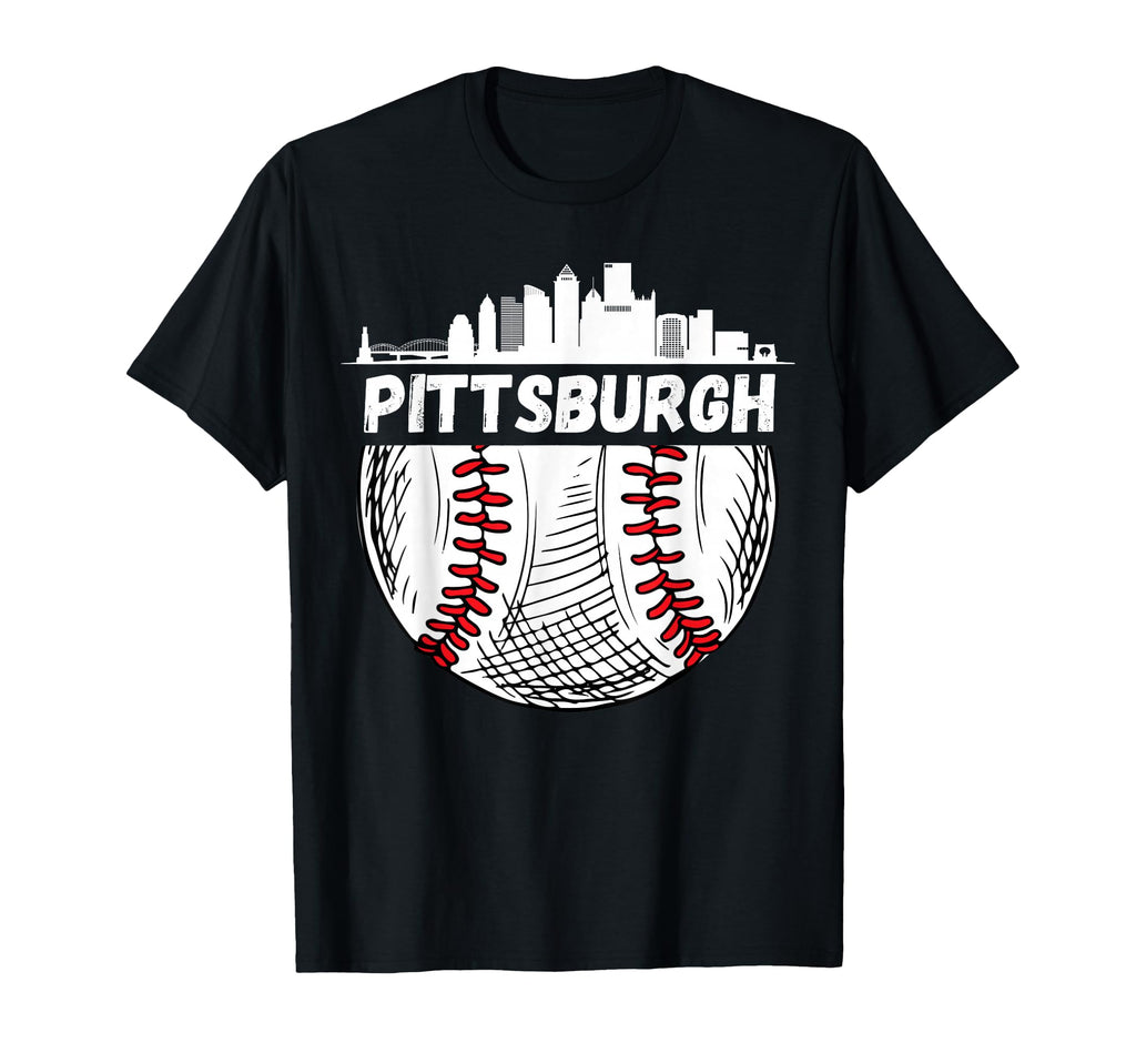 Pittsburgh Baseball Skyline T-Shirt - Custom Art Print for Adults - T-Shirt, Sweatshirt, Hoodie