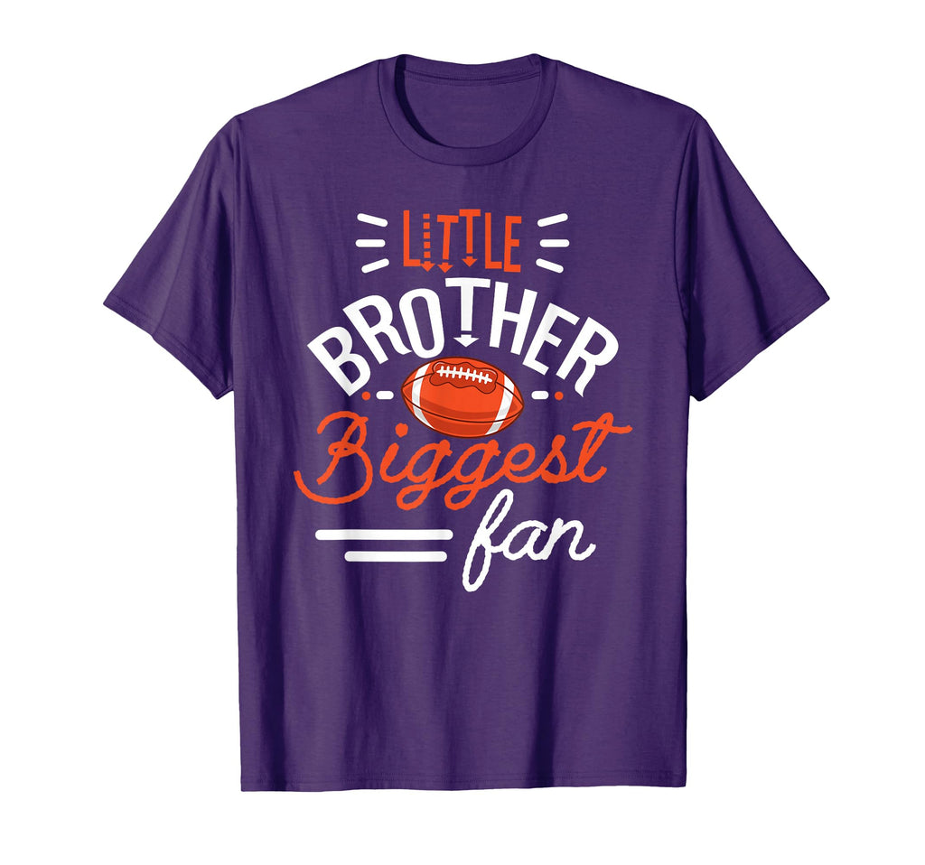 Little Brother Biggest Fan Football T-Shirt - Novelty Apparel Unisex - T-Shirt, Sweatshirt, Hoodie