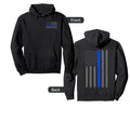 Thin Blue Line Flag Police Officers Hoodie - Custom Art Print for Adults - T-Shirt, Sweatshirt, Hoodie