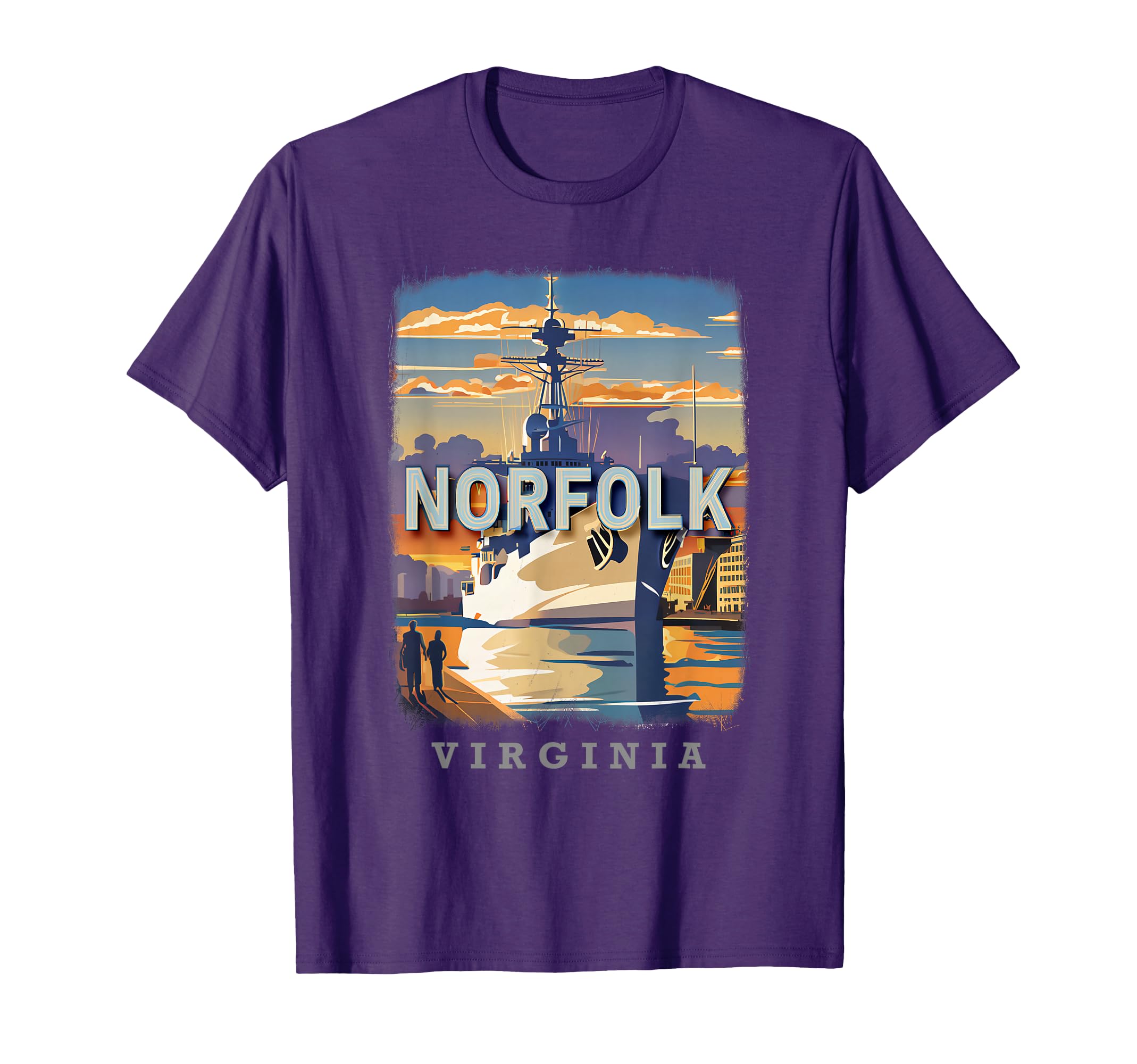 Norfolk Virginia Va Harbor Haven Sd034 T-Shirt - Novelty Apparel Unisex - T-Shirt, Sweatshirt, Hoodie