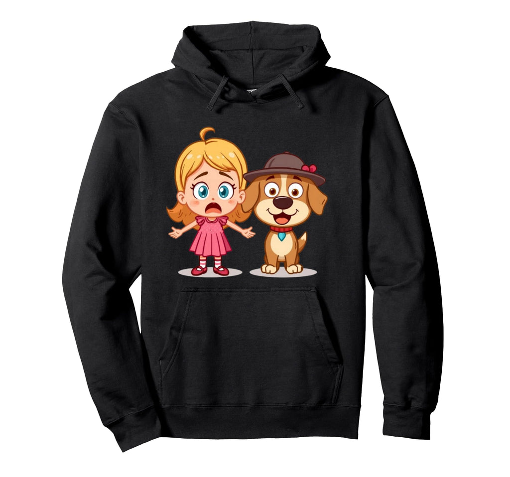 Dog Wearing Hat Funny Hoodie - Custom Art Print Men Women - T-Shirt, Sweatshirt, Hoodie