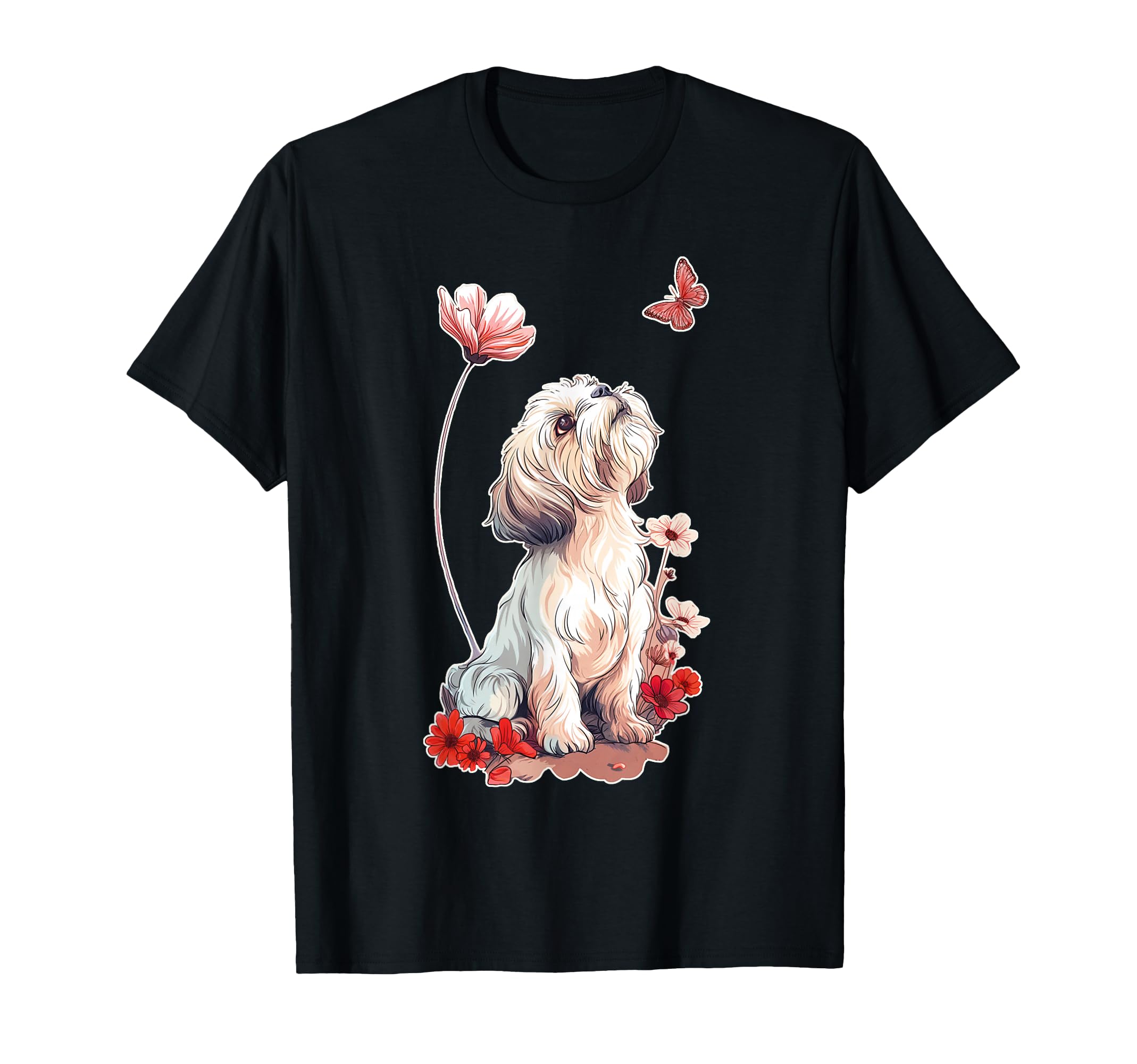 Shih Tzu Butterfly Dogs Shih Tzu Lover T-Shirt - Novelty Apparel Unisex - T-Shirt, Sweatshirt, Hoodie