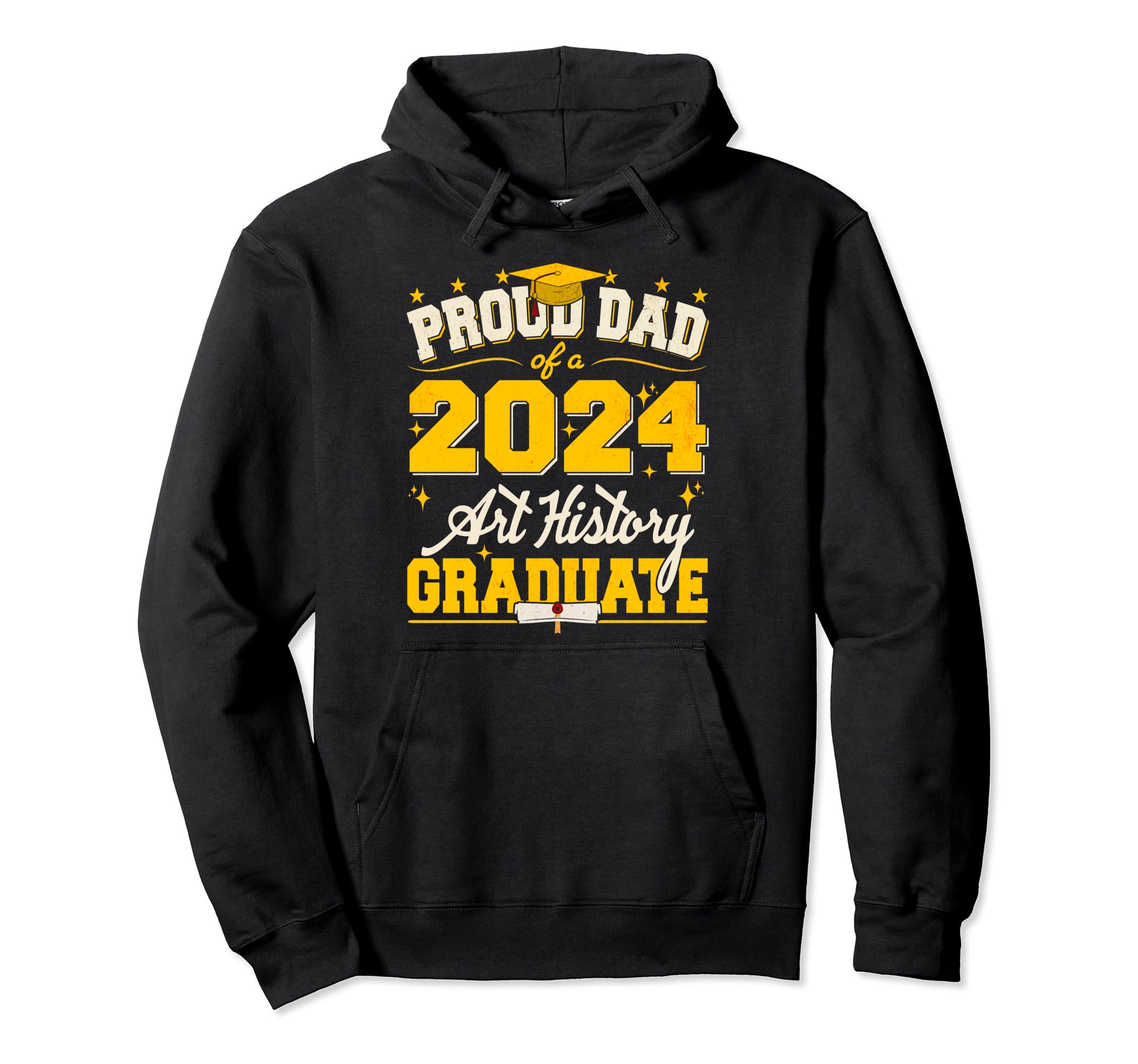 Proud Dad 2024 Art History Graduate Hoodie - Aesthetic Graphic Unisex - T-Shirt, Sweatshirt, Hoodie
