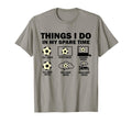 Funny 6 Things Spare Time Soccer Sweatshirt - Aesthetic Graphic for Adults - T-Shirt, Sweatshirt, Hoodie
