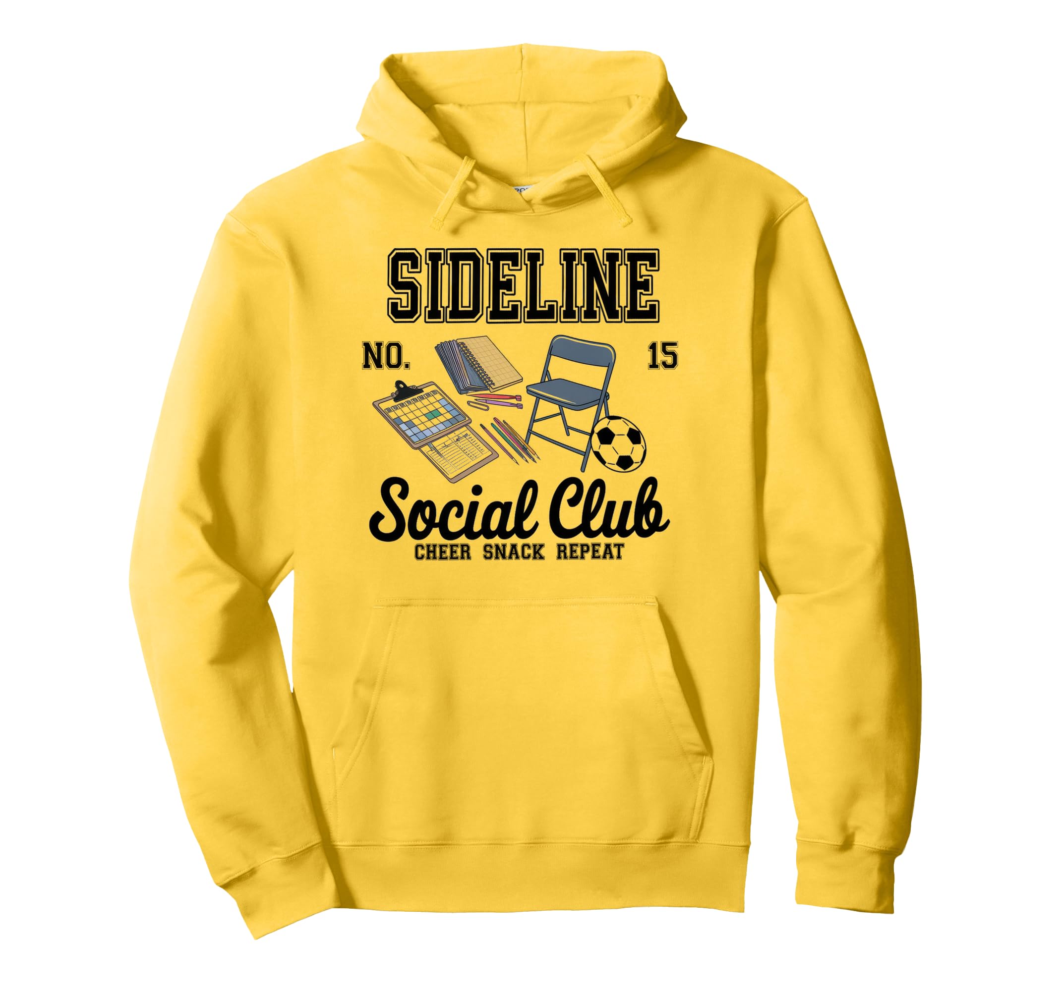 Sideline Social Club Soccer Mom Game Hoodie - Novelty Apparel for Adults - T-Shirt, Sweatshirt, Hoodie