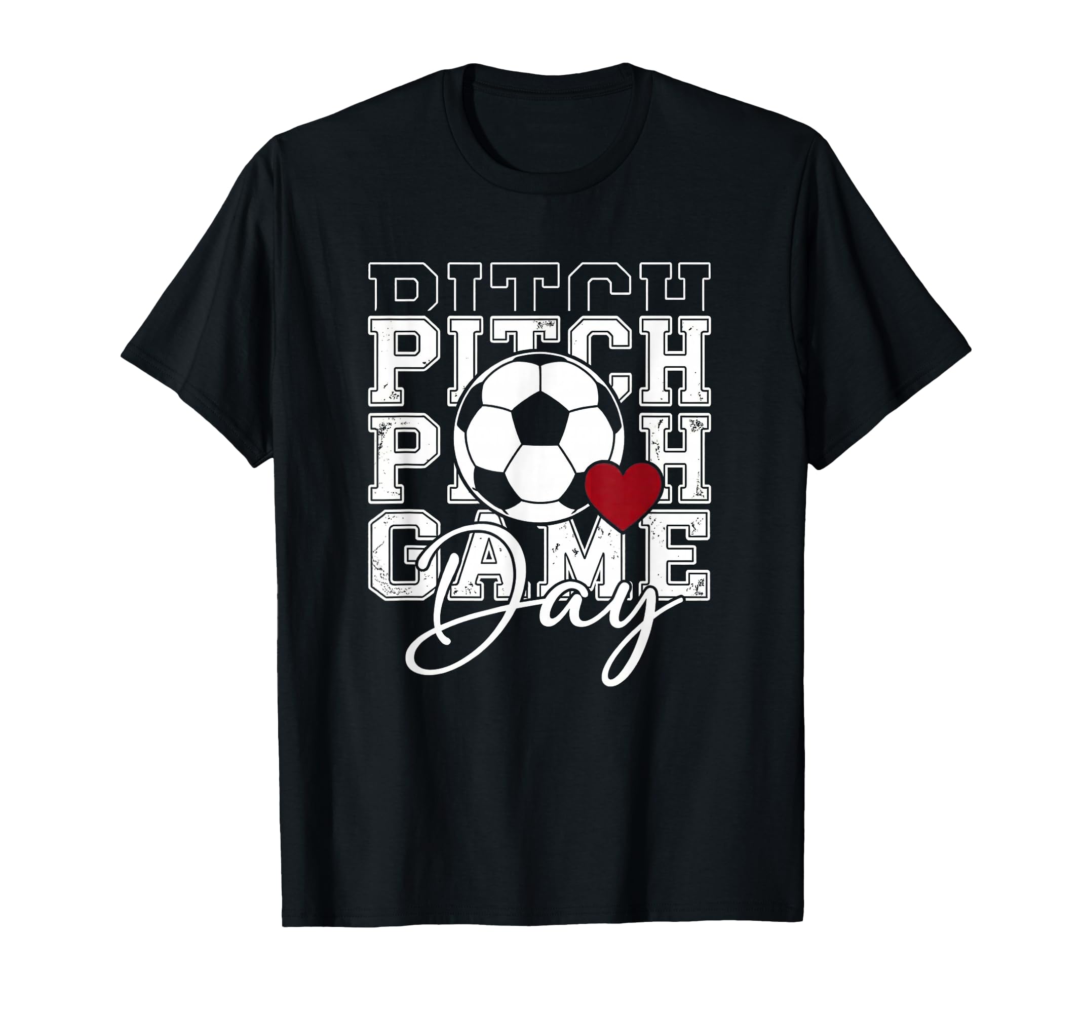 Soccer Game Day Spirit Heart Athlete T-Shirt - Custom Art Print Men Women - T-Shirt, Sweatshirt, Hoodie