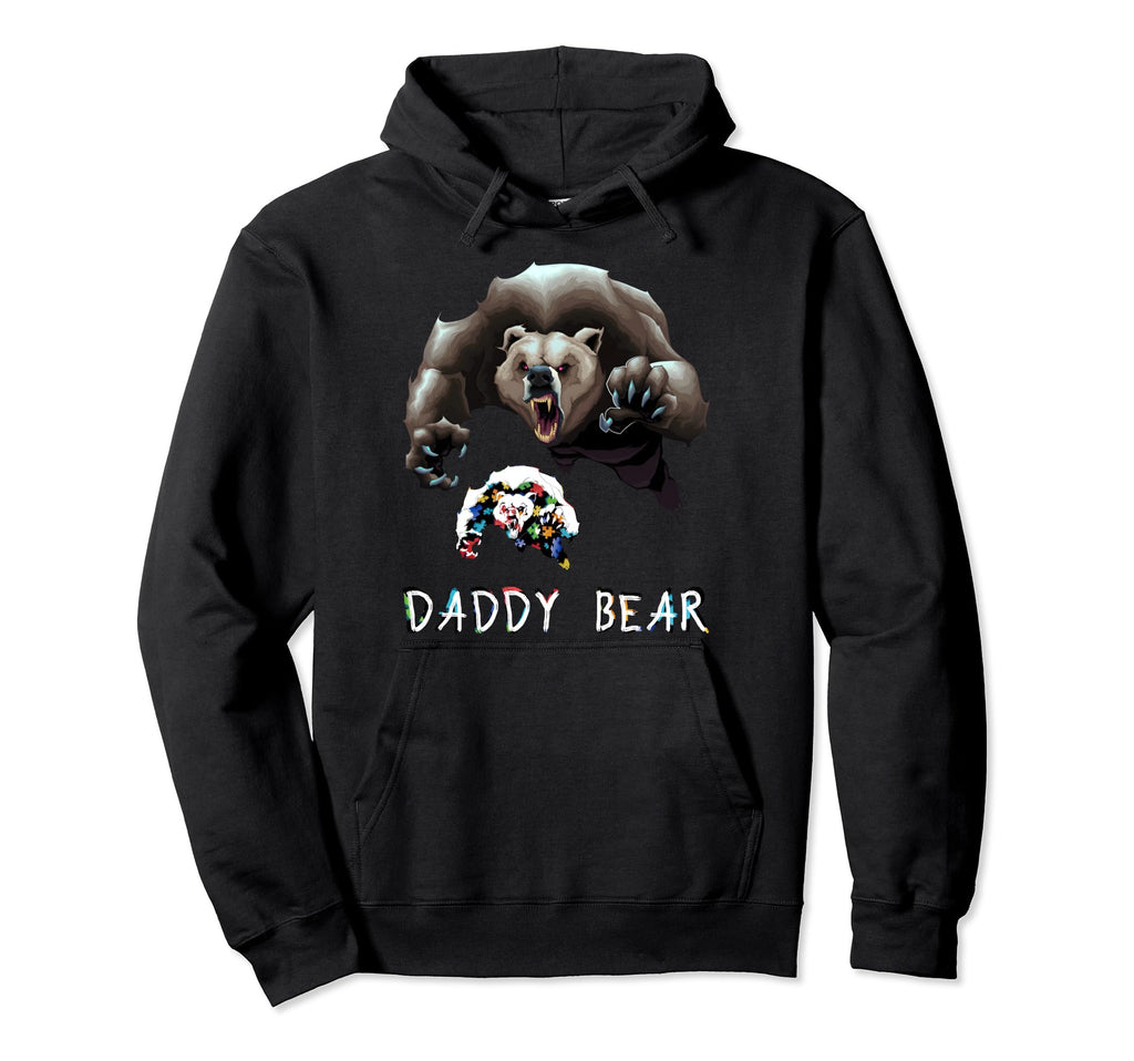 Daddy Bear Autism Awareness Autism Dad Hoodie - Unique Graphic Unisex - T-Shirt, Sweatshirt, Hoodie