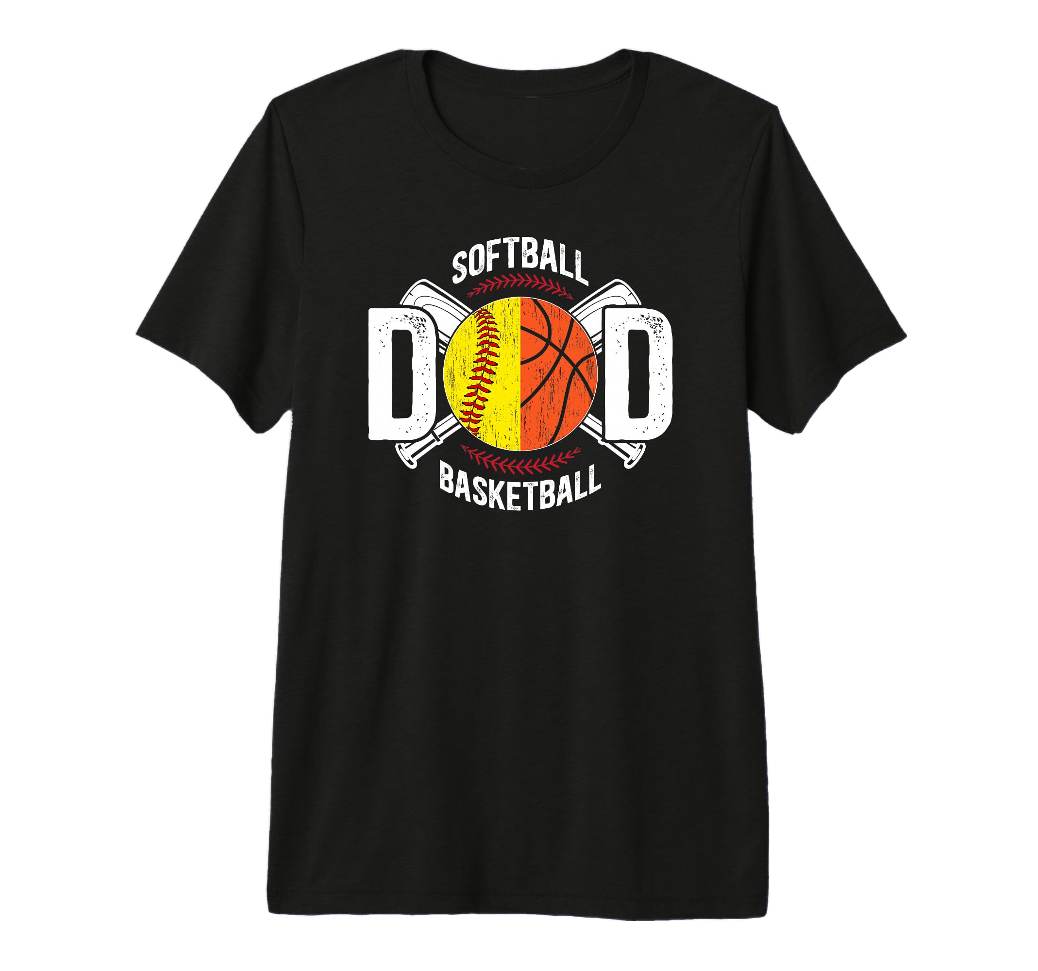 Mens Softball Basketball Dad Basketball T-Shirt - Unique Graphic Men Women - T-Shirt, Sweatshirt, Hoodie