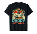 Leveling Up To Daddy Twins Gamer T-Shirt - Casual Everyday Wear for Adults - T-Shirt, Sweatshirt, Hoodie