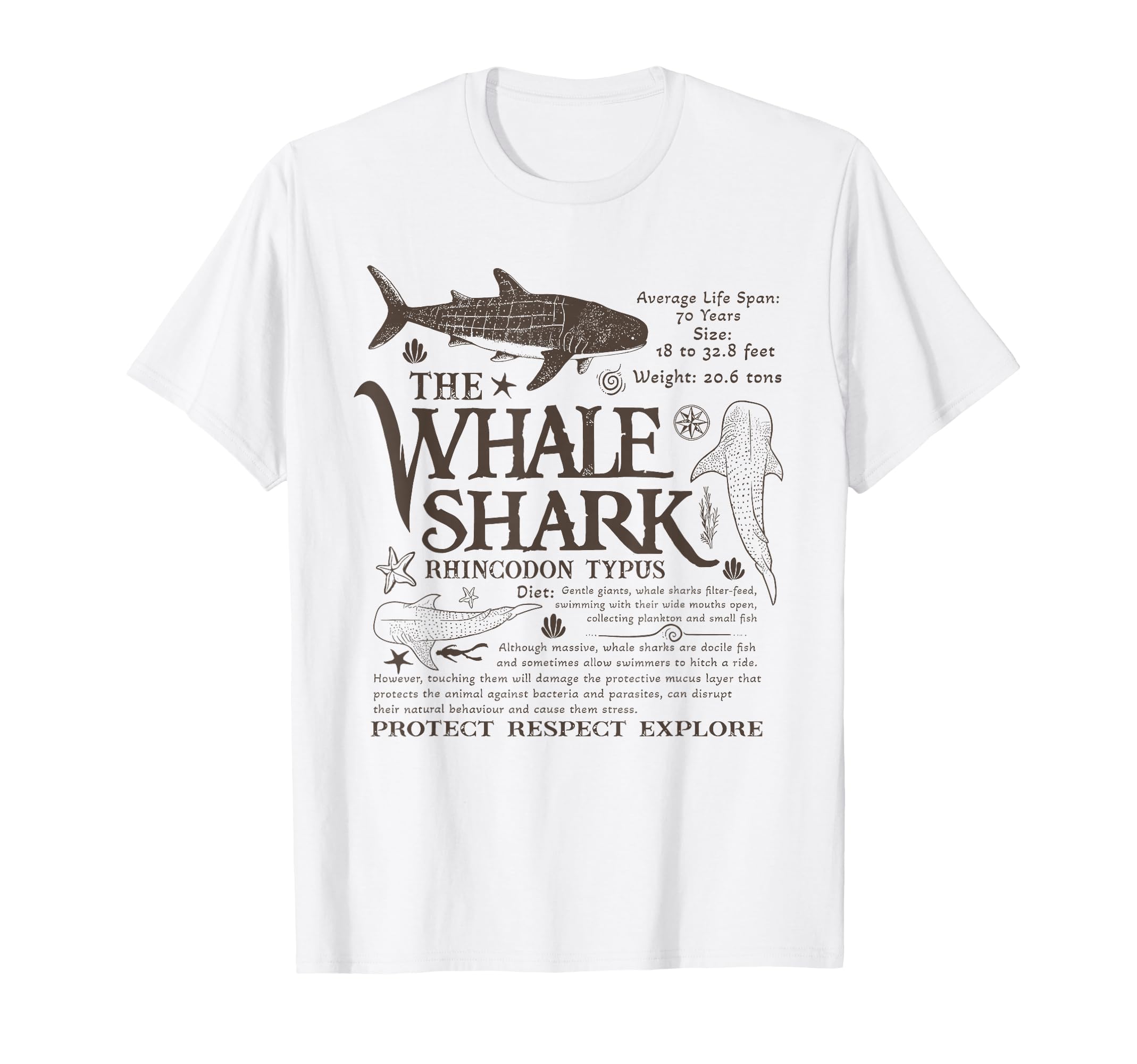 Great Whale Shark Exploration Marine T-Shirt - Graphic Print Unisex - T-Shirt, Sweatshirt, Hoodie