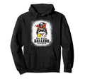 Messy Bun Mom Both Baseball Softball Hoodie - Minimalist Print for Adults - T-Shirt, Sweatshirt, Hoodie