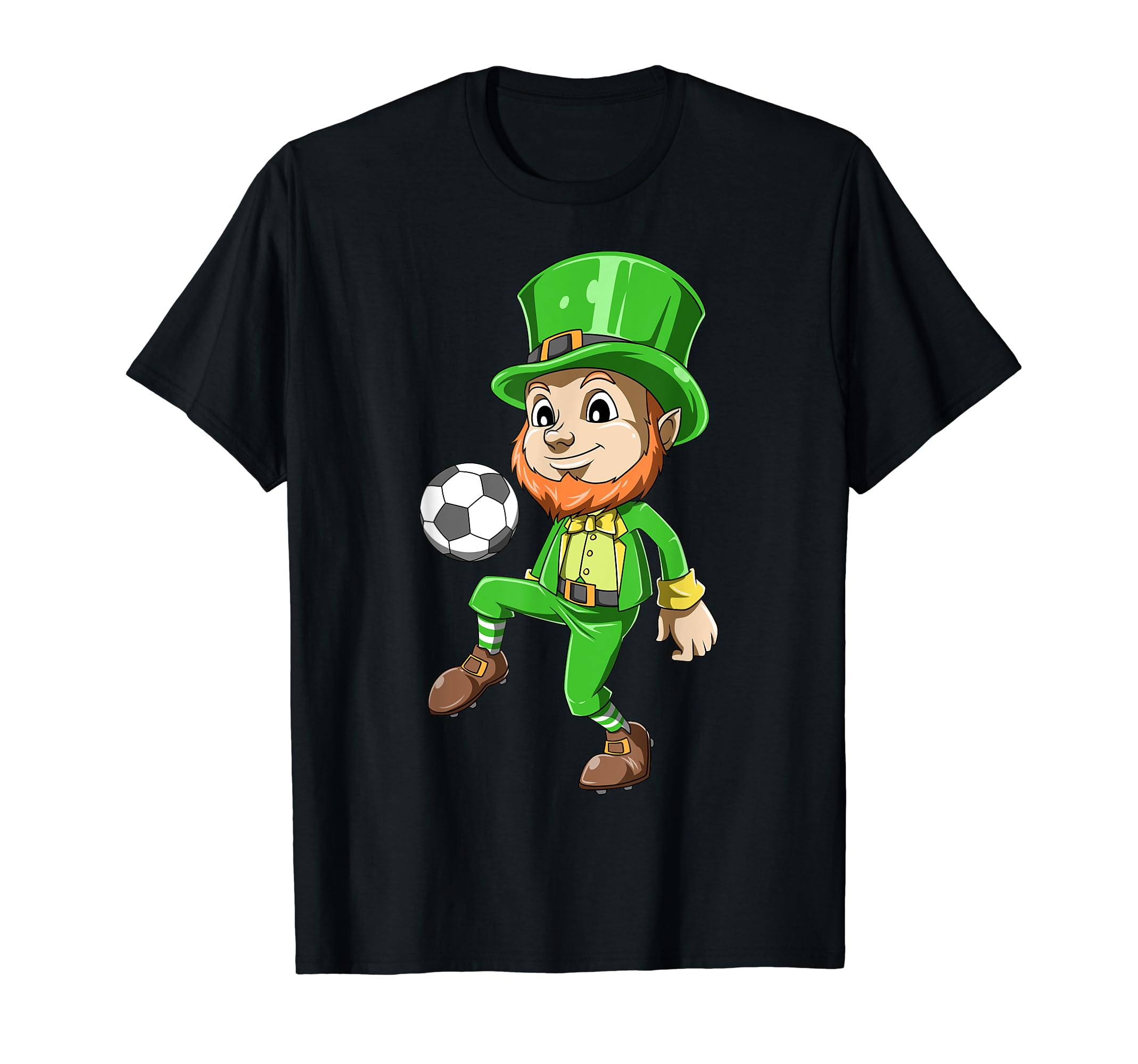 St Patricks Day Soccer Irish Leprechaun T-Shirt - Graphic Print Unisex - T-Shirt, Sweatshirt, Hoodie