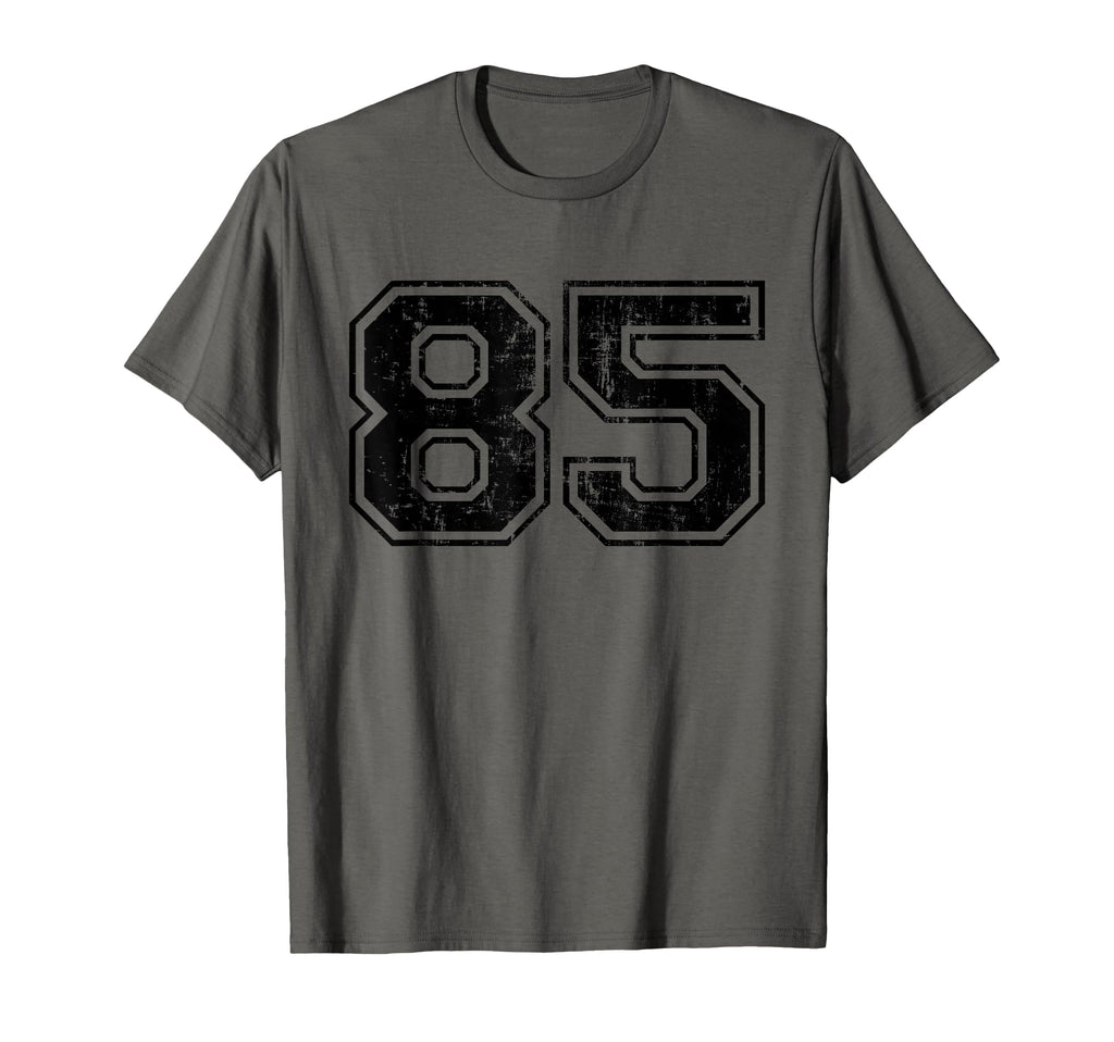 Number 85 Varsity Distressed Sport T-Shirt - Fun Novelty Design for Adults - T-Shirt, Sweatshirt, Hoodie