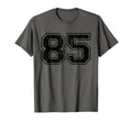 Number 85 Varsity Distressed Sport T-Shirt - Fun Novelty Design for Adults - T-Shirt, Sweatshirt, Hoodie