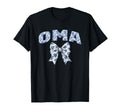Oma Coquette Toile Blue Bow Floral T-Shirt - Novelty Apparel Men Women - T-Shirt, Sweatshirt, Hoodie
