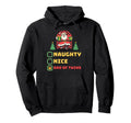 Santas List Naughty Nice Dad Twins Hoodie - Novelty Apparel Men Women - T-Shirt, Sweatshirt, Hoodie