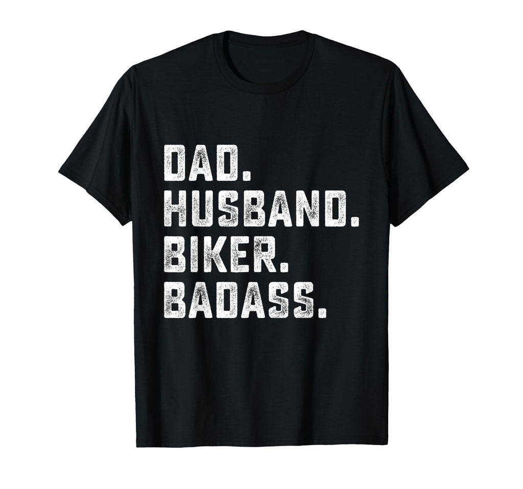 Dad Husband Biker Badass Daddy T-Shirt - Custom Art Print Men Women - T-Shirt, Sweatshirt, Hoodie