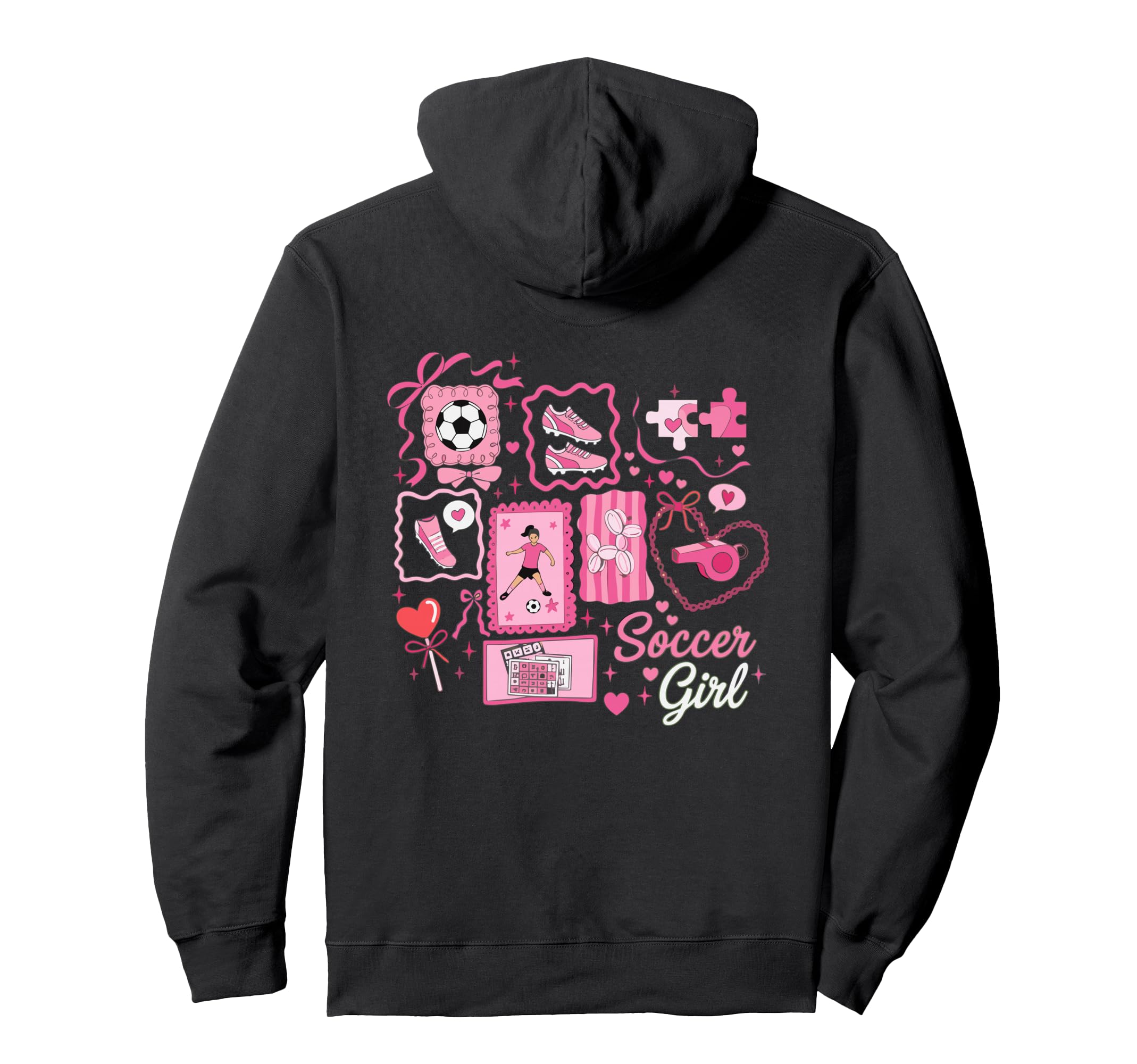 Soccer Stamp Bow Game Day Hoodie - Custom Art Print Men Women - T-Shirt, Sweatshirt, Hoodie