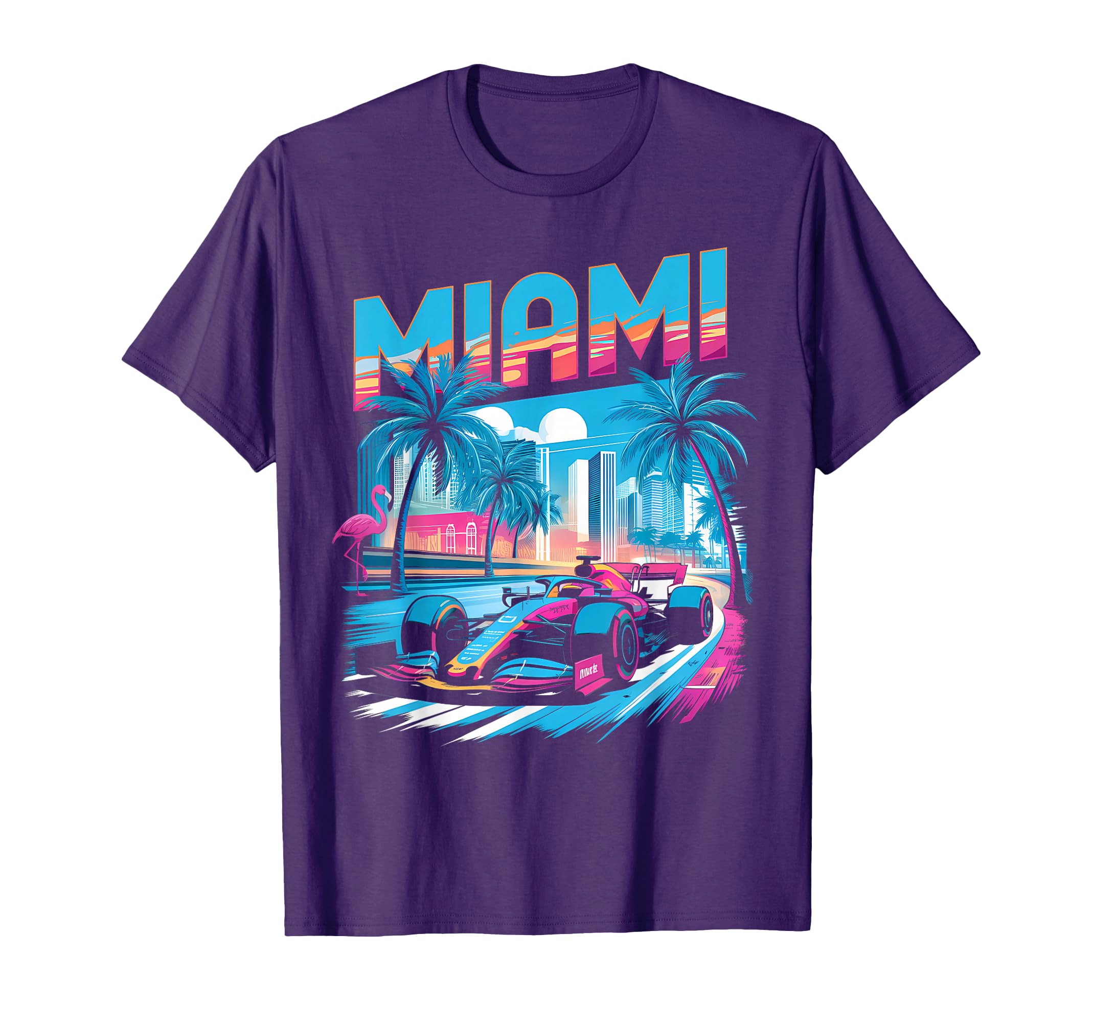 Miami Racing Gifts Race Car Racer Driver T-Shirt - Unique Graphic Unisex - T-Shirt, Sweatshirt, Hoodie