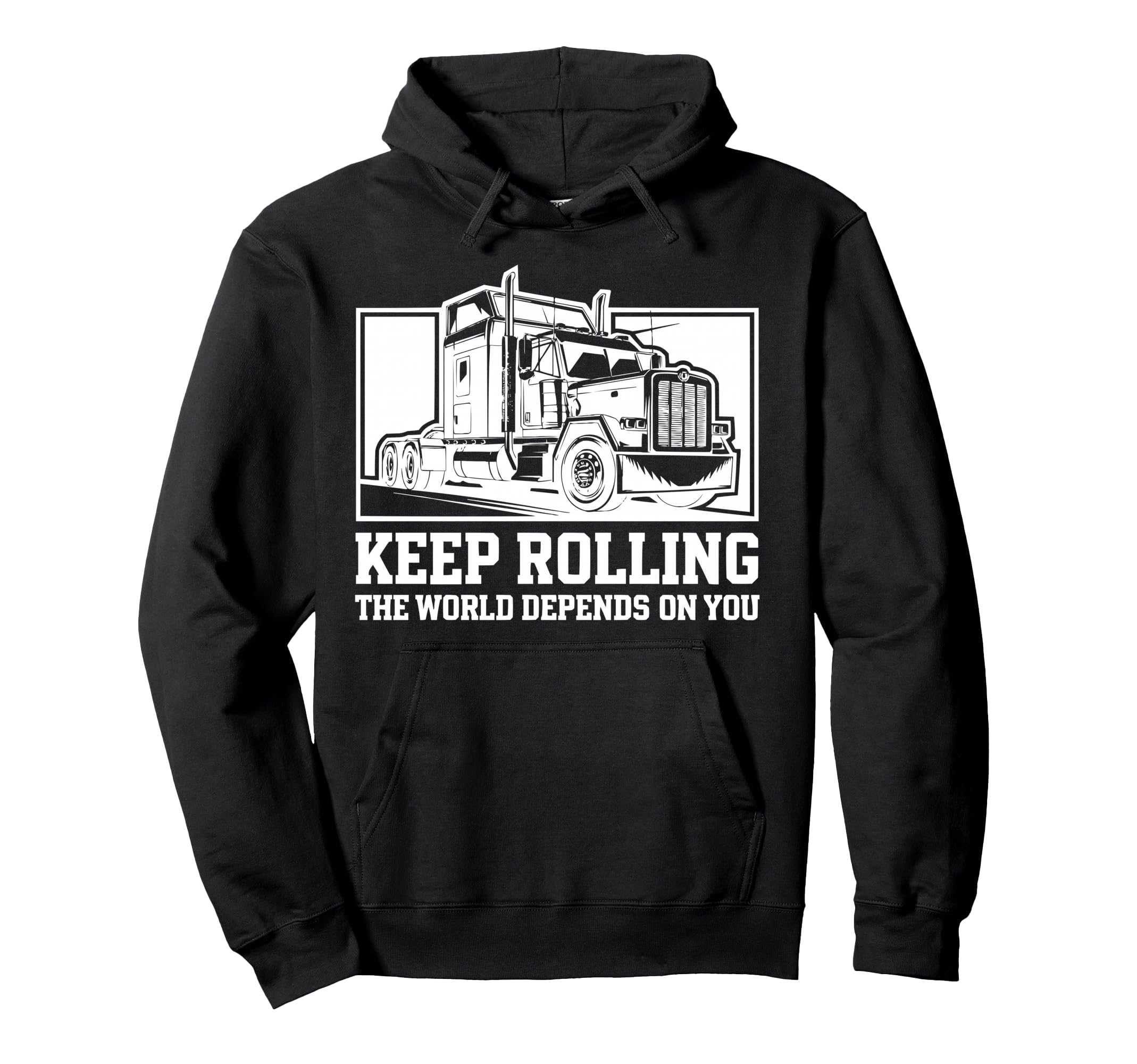 Trucker Motivational Truck Driver Proud Hoodie - Minimalist Print Unisex - T-Shirt, Sweatshirt, Hoodie