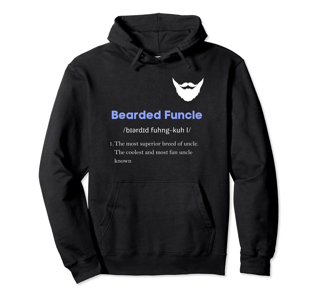 Bearded Uncle Beard Carrier Hipster Hoodie - Fun Novelty Design Men Women - T-Shirt, Sweatshirt, Hoodie