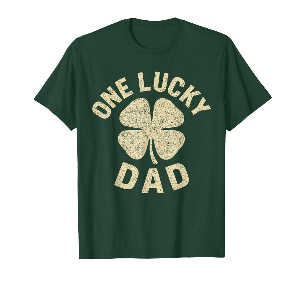 One Lucky Dad St Patricks Day Funny T-Shirt - Minimalist Print for Adults - T-Shirt, Sweatshirt, Hoodie