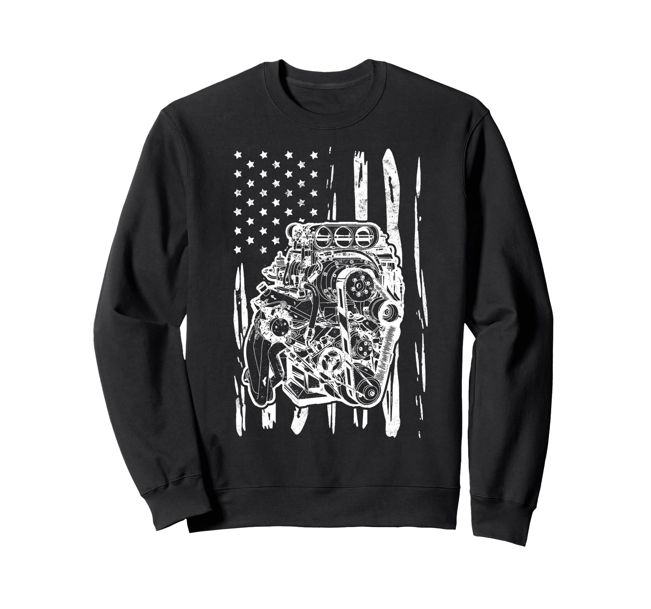 Us Flag Mechanic Dad Rrepair Sweatshirt - Casual Everyday Wear Men Women - T-Shirt, Sweatshirt, Hoodie